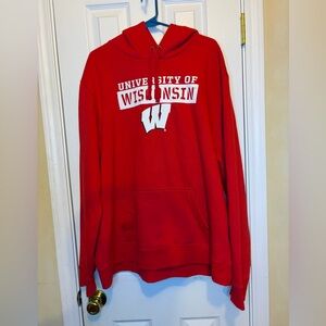 Vintage Fanatics Wisconsin Badgers Campus Pullover Hoodie Red Sz XXL